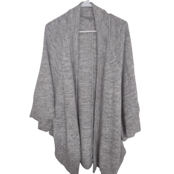 Knitted & Knotted Gray Oversized Cardigan Sweater Alpaca Blend Large Classic - Picture 1 of 7